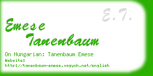 emese tanenbaum business card
